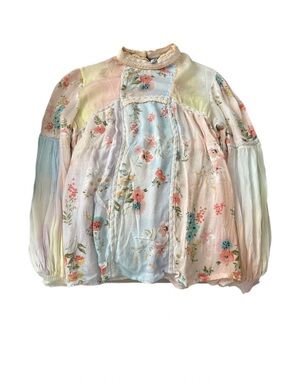 bl^nk London Waronia Floral Patchwork Blouse xs